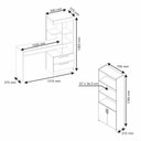 Ver imagem 4 de Conjunto Para Escritório 2 Peças com Mesa e Armário Branco Notável Móveis