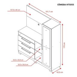 Cômoda Lady Monalisa p TV - NT5055 - Nude - 3