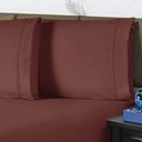 Ver imagem 3 de Jogo de Cama Lençol King Conforto Percal 300 Fios 3 Peças - Vinho