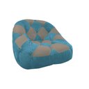 Ver imagem 2 de Kit 02 Poltrona Paloma Escritório Sala Pé Plástico Suede Azul Turquesa e Suede Cappuccino - DOMINIC