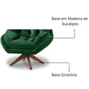 Ver imagem 4 de Poltrona Decorativa Califórnia Base de Madeira Giratória Veludo Verde