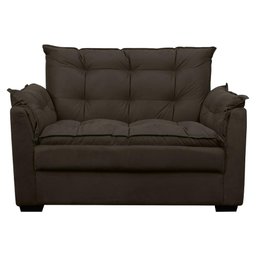 Sofá 2 Lugares Confortável Pequeno 140cm Small Cores Herrero Cor:marrom Escuro - 2