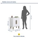 Ver imagem 6 de Balcão 2 Portas Lorena - Kaiki Móveis Branco
