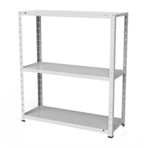 Estante Aço Multiuso 90x80x28cm 3 Prateleiras até 20Kg para Bandeja Eaf007 - Elite Aço - Cinza