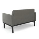 Ver imagem 6 de Sofá Namoradeira com 2 Poltronas Base de Madeira Fixa Preto Marisa Suede D03 - D'Rossi Grafite