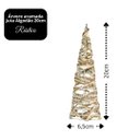 Ver imagem 4 de Mini Árvore Aramada Cone Rústica Juta e Algodão Decor 20cm - Magizi
