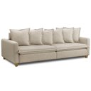 Ver imagem 1 de Sofá Retrátil para Sala Living 3 Lugares 230cm Lake F04 Linho Bege - Lyam Decor