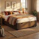 Ver imagem 2 de Base Box Bau Casal 138x188x41cm Marrom