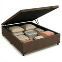 Ver imagem 1 de Base Box Bau Casal 138x188x41cm Marrom