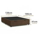 Ver imagem 4 de Base Box Bau Casal 138x188x41cm Marrom