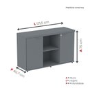 Ver imagem 3 de Armário para Escritório 2 Portas com Chave 121,5cm PE40 Cinza