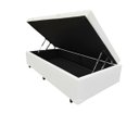 Ver imagem 1 de Box Baú Solteirão Blindado na Chapa de Madeira - Diversas Cores (96x203x42) - Corino Branco