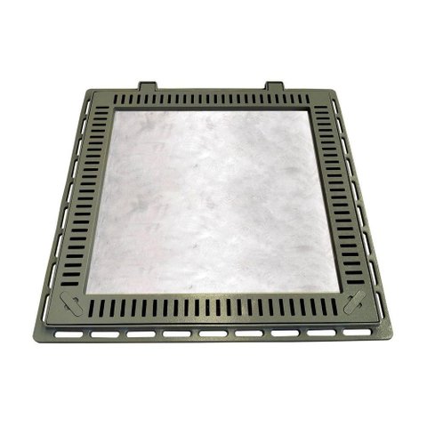 Tampa Casa Máquina Piscina Rebaixada Art Grelha 80x80cm B1