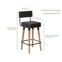 Ver imagem 3 de Kit com 4 Banqueta Barcelona - Couríssimo Preto