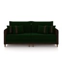 Ver imagem 2 de Sofá Montecarlo 2 Lugares 192cm Veludo/pu Verde/marrom