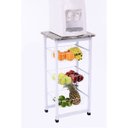 Ver imagem 2 de Fruteira/Suporte para Bebedouro/Purificador Melissa com Tampo Granito 3 Cestos Removíveis - Elite Aç -