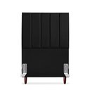 Ver imagem 1 de Cabeceira Estofada Solteiro Carla 90cm Corino Preto