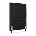 Ver imagem 2 de Cabeceira Estofada Solteiro Carla 90cm Corino Preto