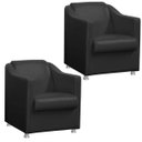 Ver imagem 1 de Kit 2 Poltronas Bia para Sala e Recepção Corino Preto