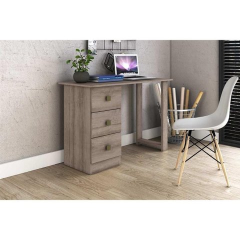Mesa Computador Casal Msm 436 C/ 3 Gavetas Rustico - Movelbento