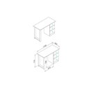 Ver imagem 2 de Mesa Computador Casal Msm 436 C/ 3 Gavetas Rustico - Movelbento