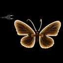 Ver imagem 1 de Borboleta LED com Movimento Acrílico Branco Quente 220V 45cm