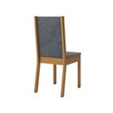 Ver imagem 7 de Conjunto Sala de Jantar Mesa Lisa 120cm Tampo MDF Vidro Canto Reto 4 Cadeiras Evelin