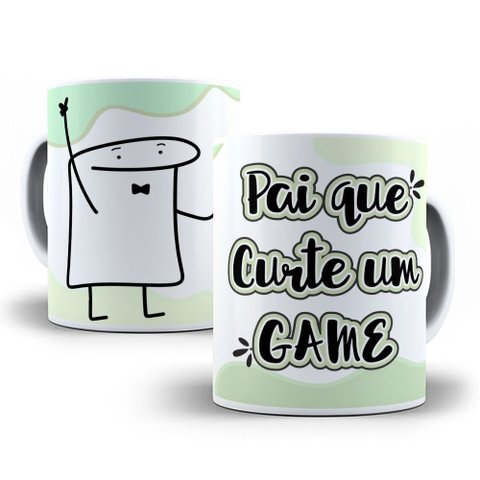 Caneca de Porcelana Flork "pai que Curte Um Game"