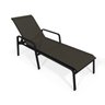 Kit 5 Espreguiçadeira Piscina Alumínio Preto Tela Marrom - 2