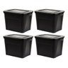 Kit 4 Caixas Organizadora Ecobox 80l Preta - 1