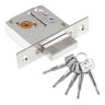 Fechadura de Porta Chave Tetra com 5 Chaves e Parafusos Cor Prateado - 1
