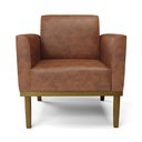 Ver imagem 1 de Kit 2 Poltronas Decorativas Isabella Pés Fixo em Madeira Castanho Pu Nozes G19 - Gran Belo