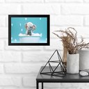 Ver imagem 1 de Quadro para Banheiro Elefantinho - Horizontal 24x18cm:moldura Preta
