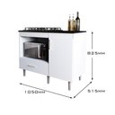 Ver imagem 4 de Balcão para Cooktop 1,05m 5 Bocas 1 Nicho com 1 Porta e Gaveta Turim