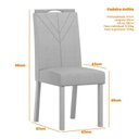 Ver imagem 3 de Cadeira para Mesa de Jantar Anitta Kit 2 Peças Ype/linho Palha - Nc