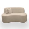 Sofá Curvo 2 Lugares Feijão Forma Orgânica Bouclé Maranata - 1
