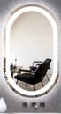 Ver imagem 6 de Espelho Jateado Oval Iluminado com Led Frio Touch 80x60cm