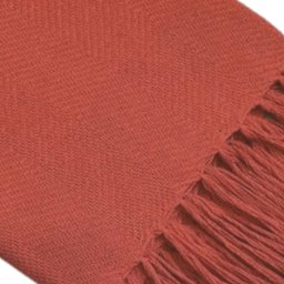 Manta Sofa Peseira Algodao Escama Diversas Cores 1.80x1.20m - Terracota - 2