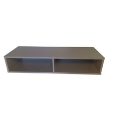 Nicho Rack Suspenso Divisão Duplo Prateleira Sala Decoração - Cinza Tx - 1