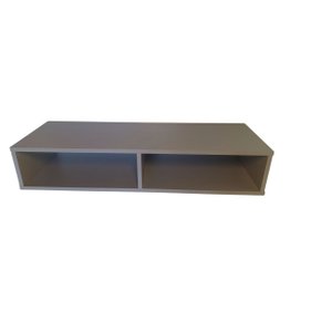 Nicho Rack Suspenso Divisão Duplo Prateleira Sala Decoração - Cinza Tx