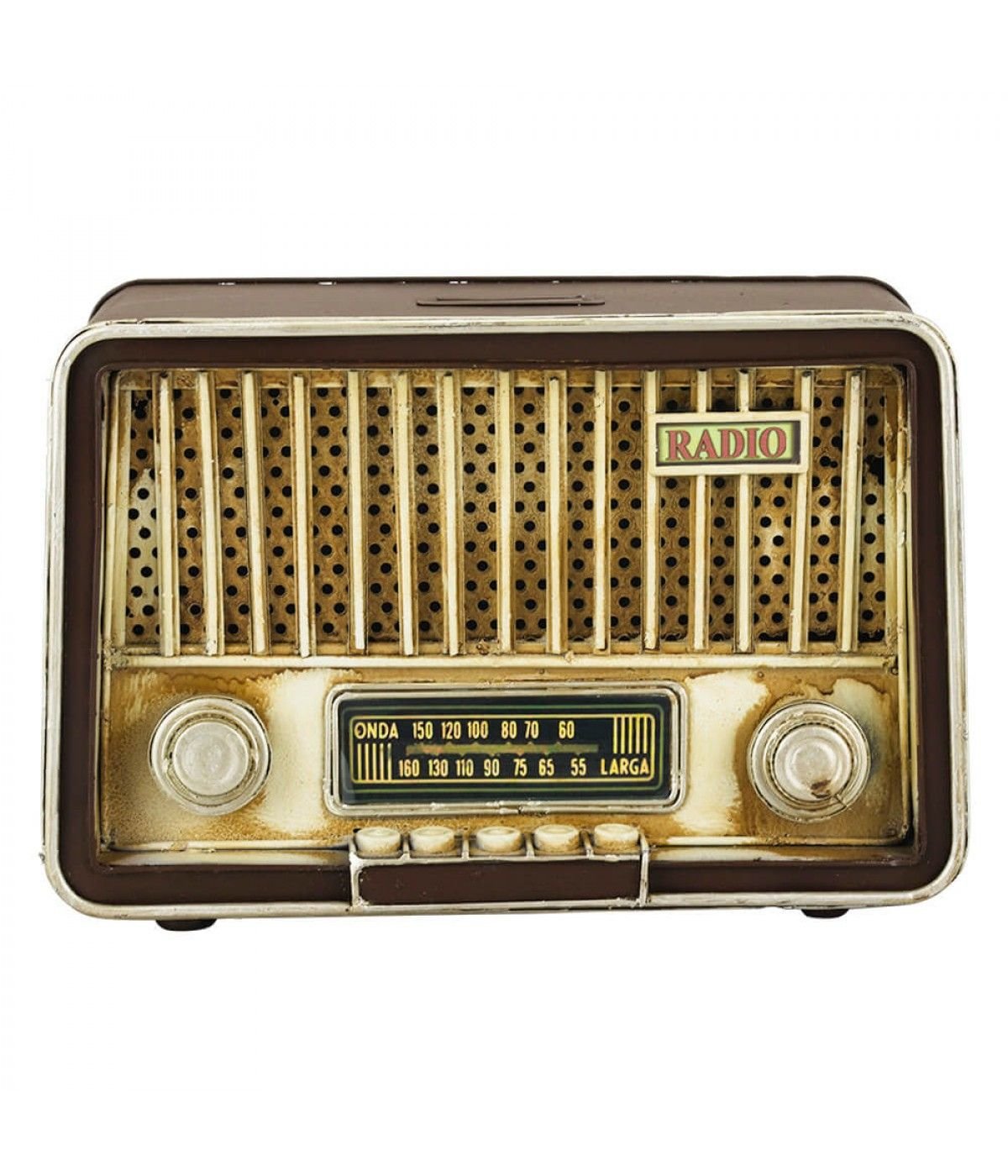 Rádio Antigo Cofre Porta Moeda 16x9x24cm Estilo Retrô - Vintage - 1
