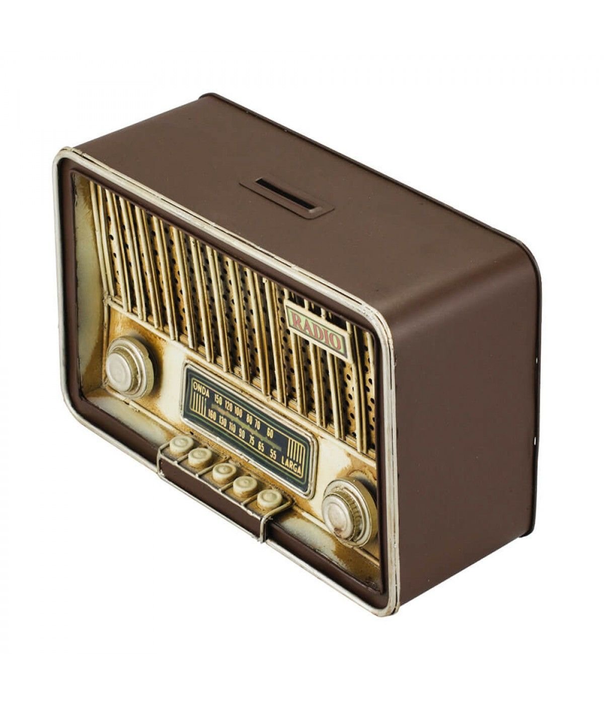 Rádio Antigo Cofre Porta Moeda 16x9x24cm Estilo Retrô - Vintage - 4