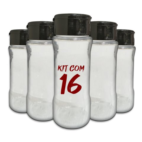 Pote Tempero Kit 16 Potes+24 Etiquetas Adesivas Porta Condimento T130 Arte na Arte Potes de Tempero 