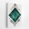 Folhas e Formas Geométricas Losango Quadro Canvas 100x70cm - 2