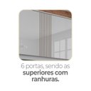 Ver imagem 6 de Cozinha Compacta 6 Portas 2 Gavetas com Bancada Prateleiras e Pés Reguláveis 162x193x39cm Cinza