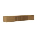 Ver imagem 2 de Rack Suspenso Ripado para TV até 75 Polegadas Planejado 180cm Aruá CabeCasa MadeiraOriginals Marrom Jatobá