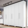 Guarda Roupa Casal 6 Portas Sergipe Bianchi Móveis: Branco Branco - 1