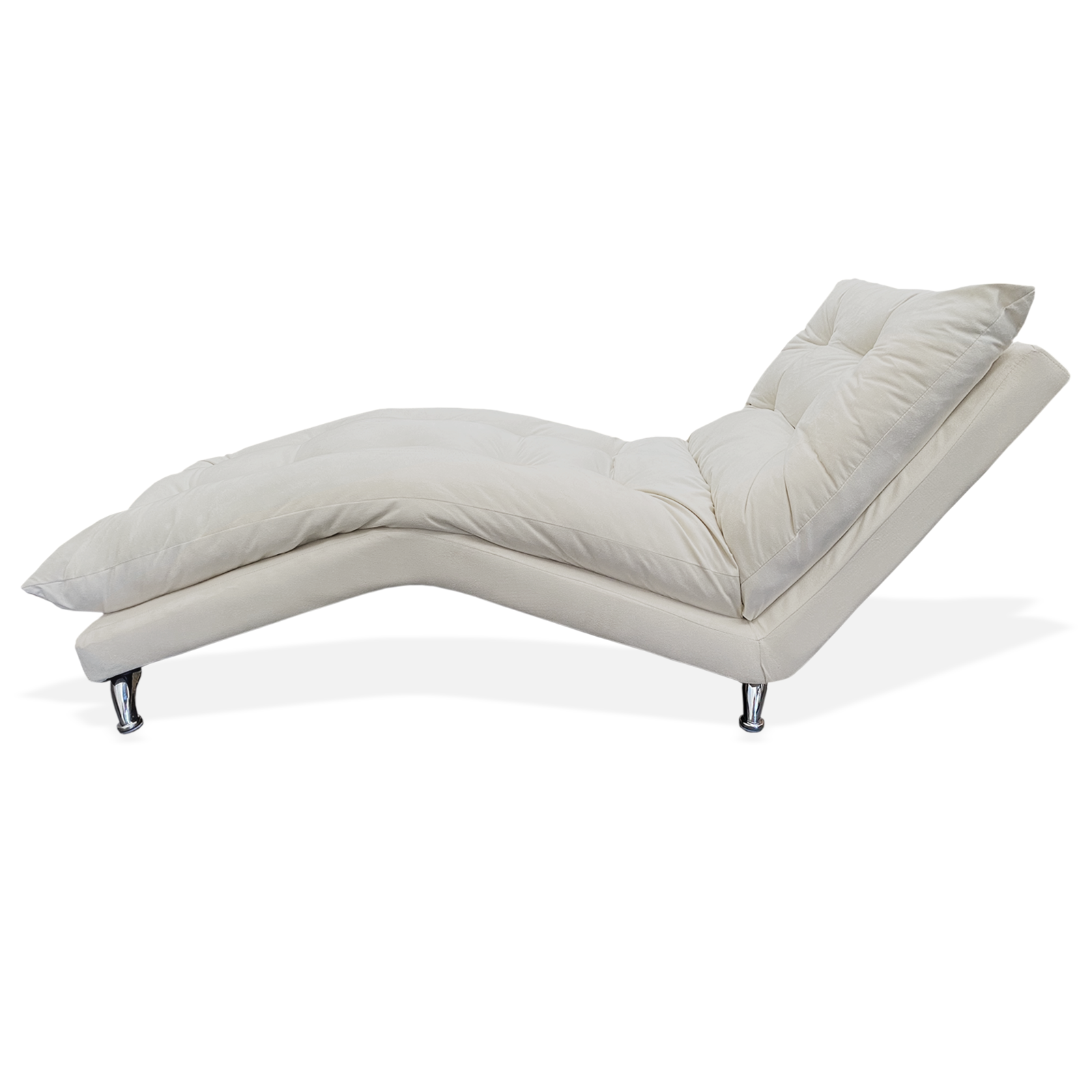 Chaise Divã Espreguiçadeira Estofada Salão de Beleza Diva Corano Bege - DL Decorações - 3