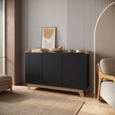 Ver imagem 2 de Balcão Buffet 3 Portas 150cm John - Preto