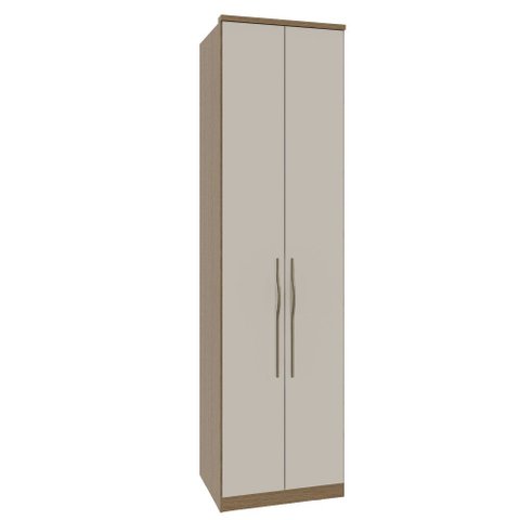 Guarda Roupa Modulado 02 Portas com Prateleiras 234cm Setiba - Carvalho/Offwhite